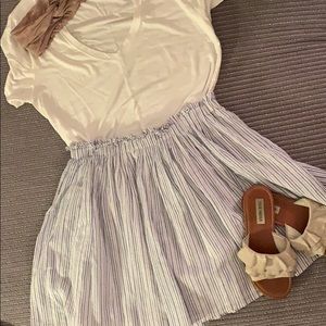 Zara Blue Stripe Skirt